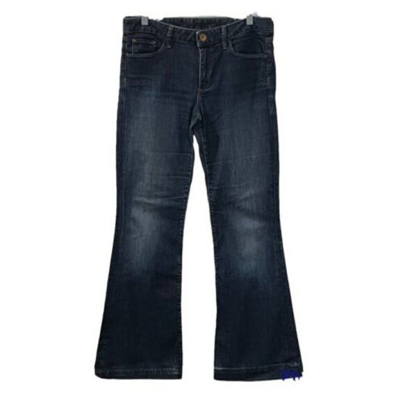 Banana Republic Womens Flared Jeans Dark Blue Mid Rise Jeans Size 29 - Picture 1 of 12